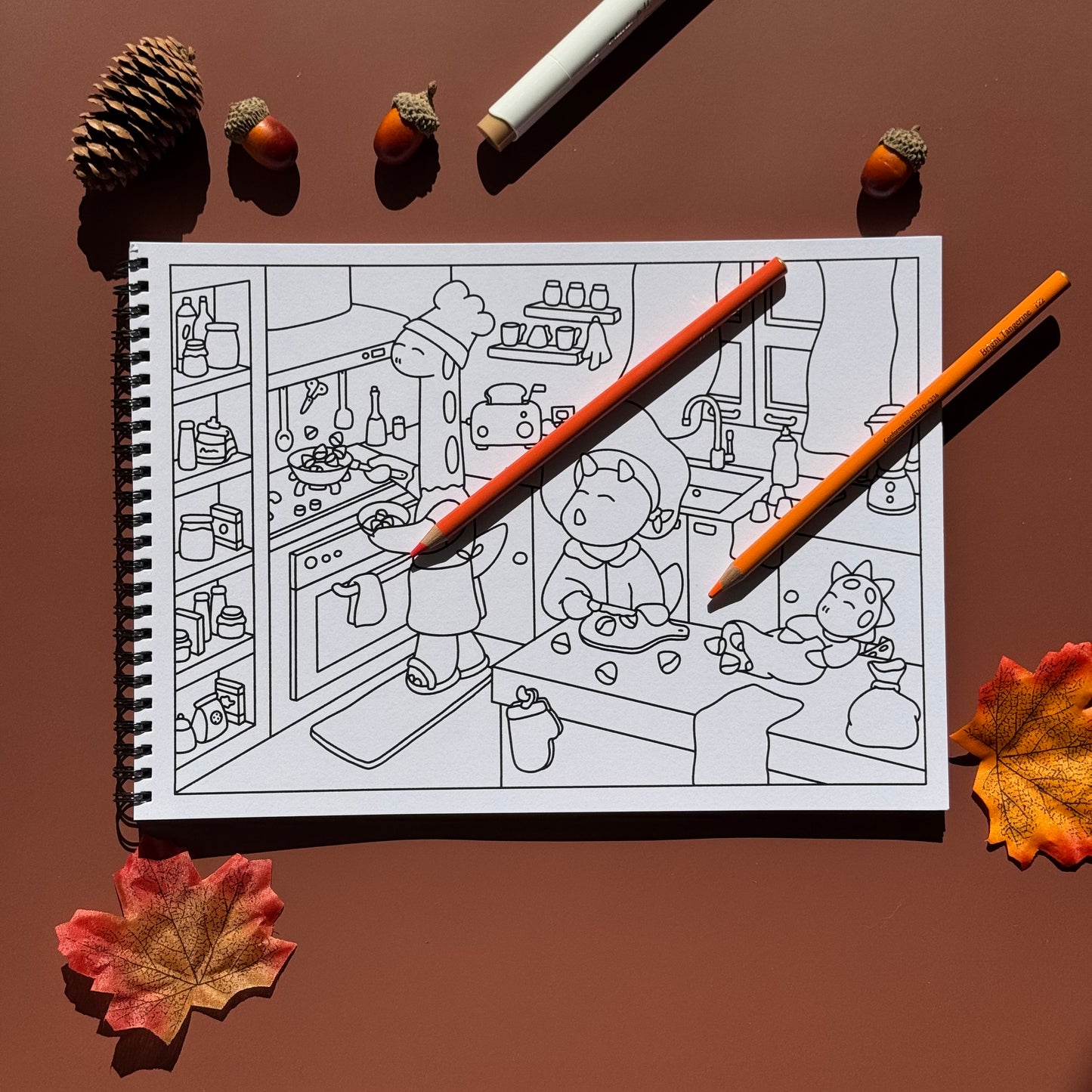 Dinosauri fanno cose da colorare in autunno