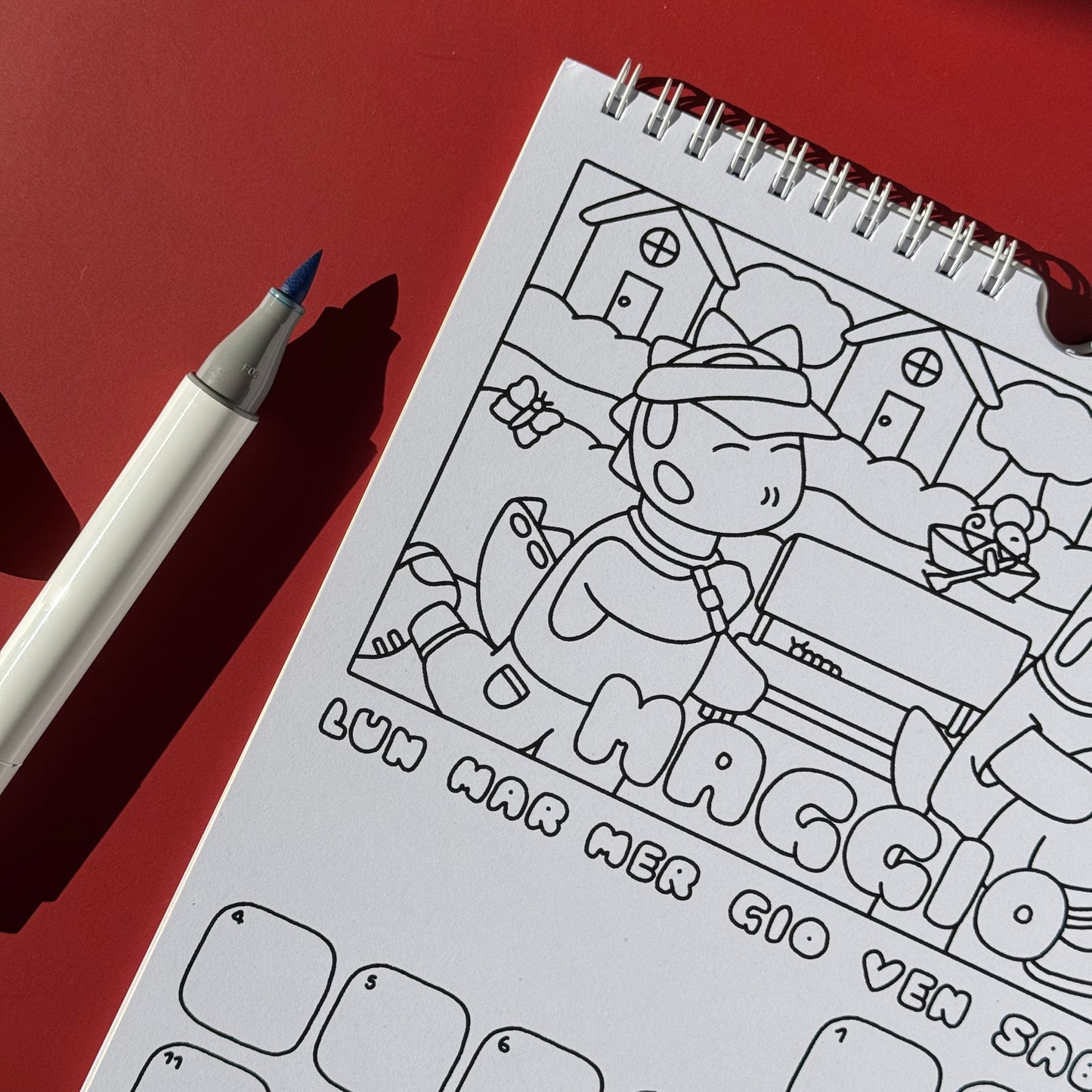 Calen Dino 2026 da colorare