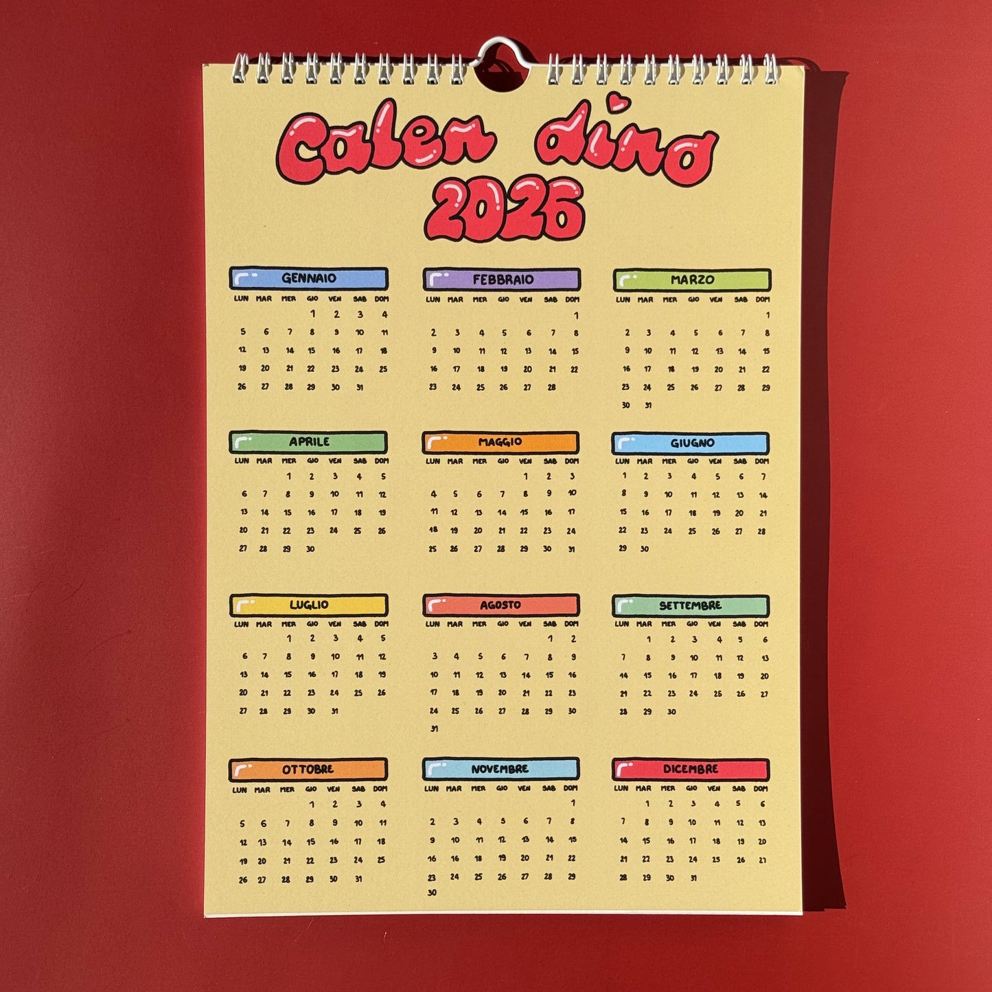 Calen Dino 2026 da colorare