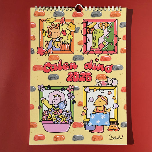 Calen Dino 2026 da colorare