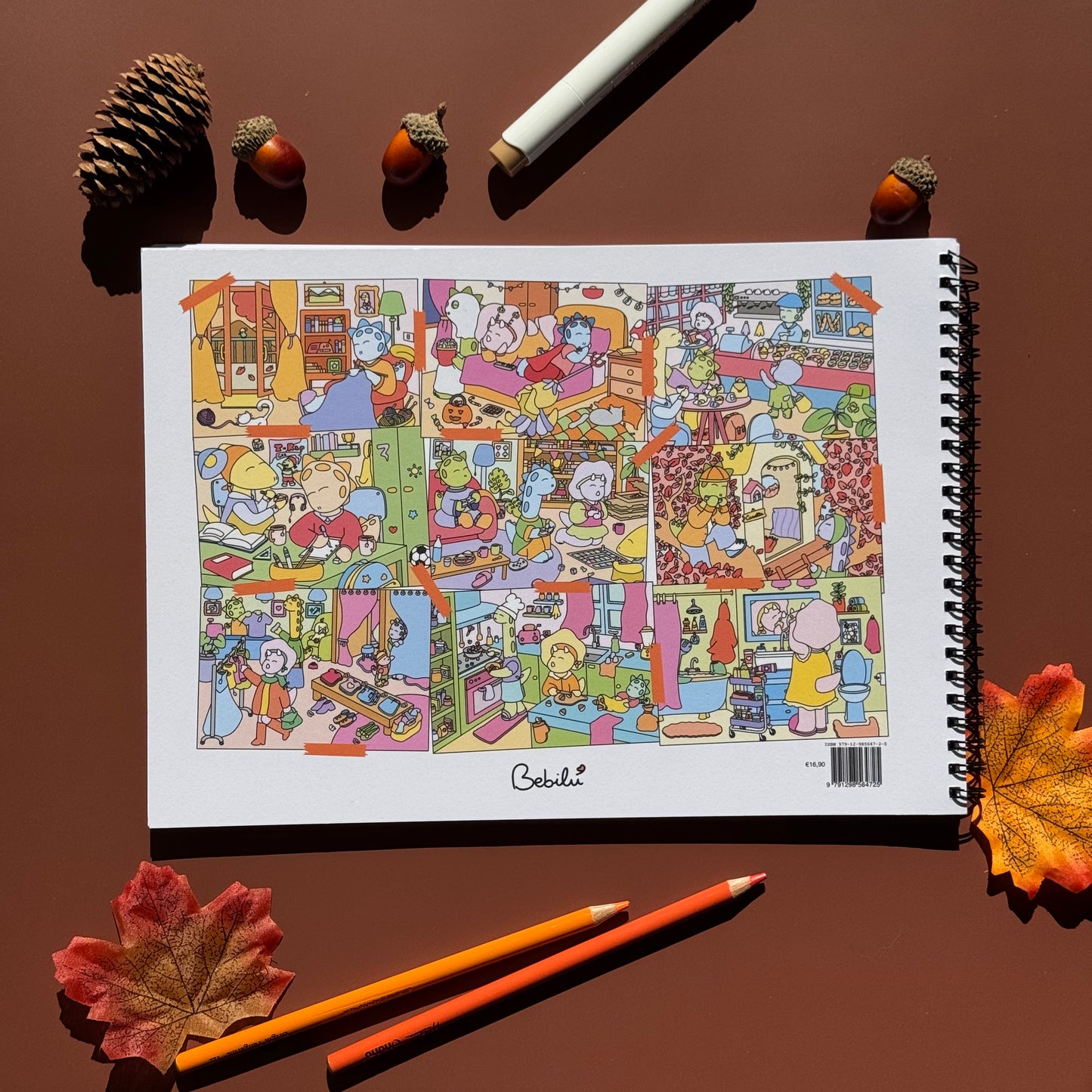 Dinosauri fanno cose da colorare in autunno