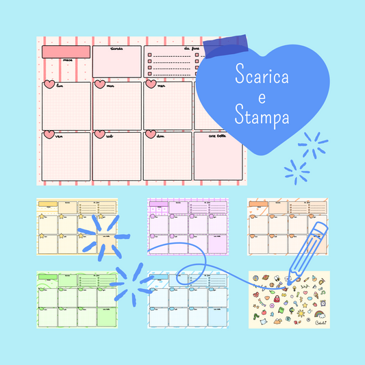 Planner settimanale 🌟Super Cute🌟 (Versione digitale non datata)