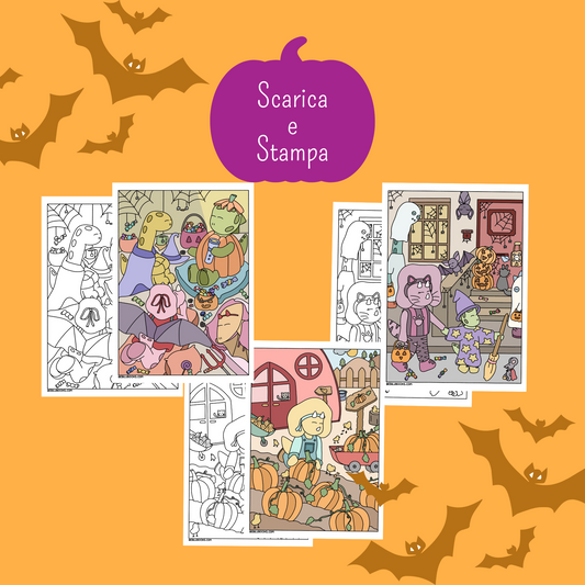 Dino Halloween - 3 disegni DIGITALI da stampare