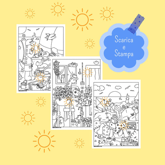 Dino Estate - Disegni DIGITALI da stampare